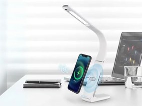 Lampada da tavolo LED dimmerabile con ricarica wireless LORD EVO LED/8W/230V bianca