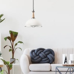 Lampadario a scomparsa CHIARA 1xE27/60W/230V argento/rovere