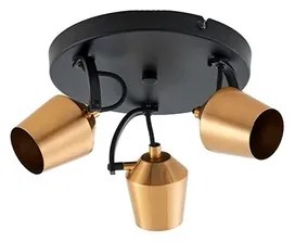 Sylveria 3 Plafoniera Black/Gold - Lindby