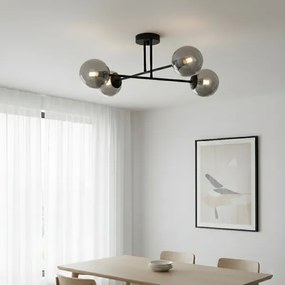 Brilagi - Plafoniera MALIVA 4xE14/15W/230V nero/fumé