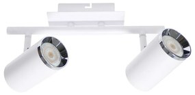 Lampadario da soffitto City Bianco 2 Faretti GU10 Orientabili M LEDME