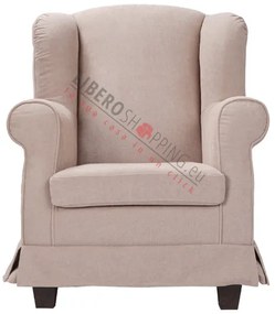 Poltrona imbottita BERGERE in tessuto sfoderabile Beige
