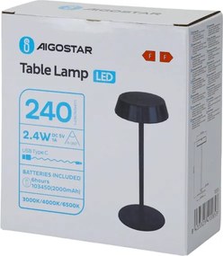 Aigostar - Lampada da tavolo LED dimmerabile AMBIENT LED/2,4W/5V 3000-6500K nera