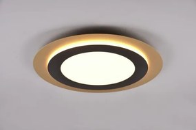 Palfoniera morgan led  rotonda oro con bordo metallo nero 641519280