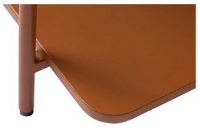 Tavolino da salotto color terracotta in metallo 75x75 cm Yuba – Unique Furniture