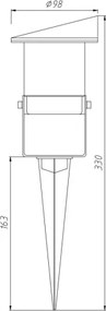 Lampada da esterno VILO 1xGU10/60W/230V IP65 nero