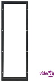 vidaXL Rastrelliera per Legna da Ardere Nera 50x20x150 cm in Acciaio