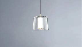 Lampadario Moderno Frieda oro paralume bianco G9 MILOOX