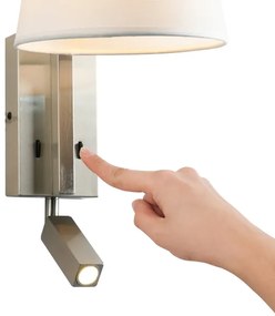 Brilagi - Applique a LED RAYA 1xE14/40W/230V + LED/3W bianco/cromo opaco