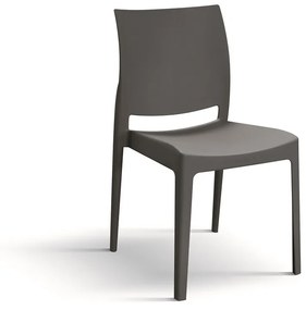 Set di sedie NORTH BEACH impilabili in polipropilene grigio
