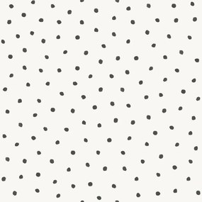Carta da parati Precious Piccoli Pois nero e bianco, 53 cm x 10.05 m