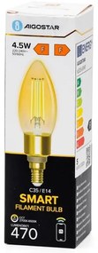 Lampadina LED dimmerabile FILAMENT C35 E14/4,5W/230V 2700-6500K Wi-Fi - Aigostar