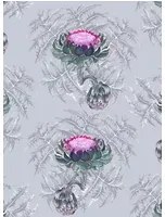 Florale Tapete Carciofi von Ailanto - Forest Green & Magenta