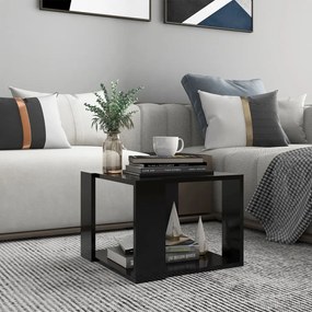 Tavolino Da Salotto Nero 40x40x30 Cm İn Legno Multistrato /
