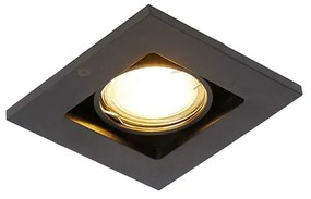 Faretto da incasso smart nero con WiFi GU10 regolabile - Qure