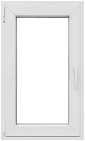 Finestra in PVC bianco L 60 x H 100 cm, 1 anta apertura a sinistra