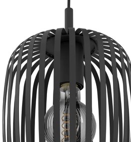 Eglo 900686 - Lampadario a sospensione con filo ROMAZZINA 3xE27/40W/230V nero