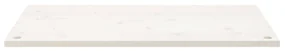 Piano scrivania bianco 100x50x2,5 cm in legno massello di pino