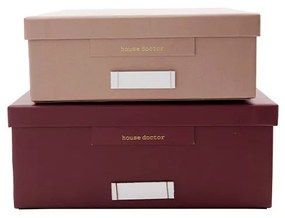 House Doctor - Keep Immagazzinamento 2pcs. Bordeaux/Rosa House Doctor