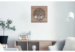 Li-Go 23537/DUB2 - Orologio LED dimmerabile LED/10W/5V 20000 mAh 42x42 cm rovere + telecomando