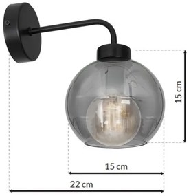 Applique SOFIA 1xE27/60W/230V nera