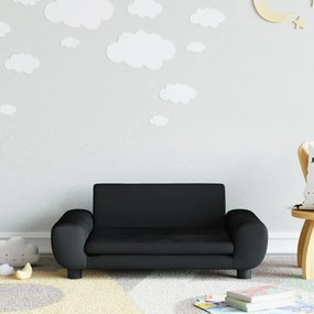 Divano Per Bambini Nero 70x45x33 Cm İn Velluto /