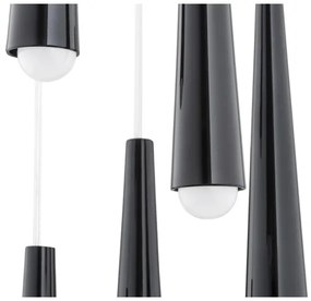 Argon 2103 - Lampadario su filo  HOLLYWOOD 5xE14/7W/230V nero