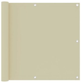 Paravento Da Balcone Crema 90x500 Cm Tessuto Oxford /