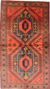 Hamedan Tappeto persiano 110x200 Blu (Iran) Annodato A Mano