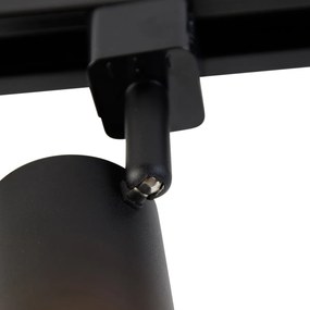 Sistema a binario moderno monofase con 4 faretti neri - Jeana