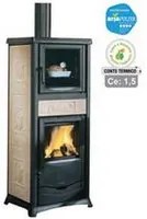 stufa a legna rossella plus forno evo 9,1 kw lib.panna (conto termico) - misure cm.55,9x53,6x135,9h. - peso kg.195 fer145824