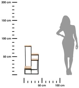 Portafiori KASKADA 79x40 nero/marrone