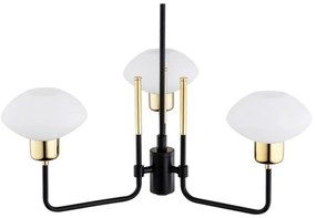 Argon 6166 - Lampadario a barra RAVELLO 3xE14/15W/230V nero/oro
