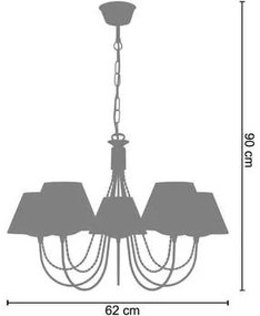 Tosel  Lampadari, sospensioni e plafoniere Lampada da Soffitto tondo metallo alluminio e nero  Tosel