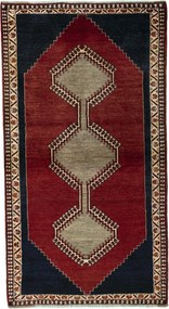 Gabbeh Tappeto 200x110 Rosso (Iran) Annodato A Mano