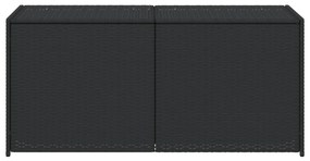 Contenitore da giardino nero 283l in polyrattan