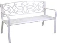 Panchina metallo pavia bianco cm124x57h78