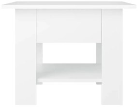 Tavolino da salotto bianco 55x55x42 cm in truciolato