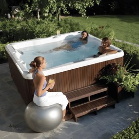 Jacuzzi "J-235" Mini Piscina Spa Idromassaggio Da 231x231 Interno Platinum Rivestimento SilverWood