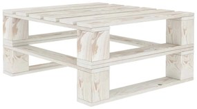 Set Divani da Giardino 6 pz su Pallet in Legno Bianco