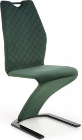 Sedia K442 verde velluto