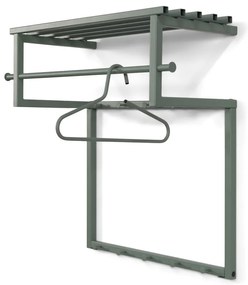 Attaccapanni da parete verde polveroso in metallo con scaffale 76 cm Rizzoli – Spinder Design