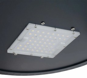 Lampione Stradale LED 65W, Iron Black, 150lm/W, Dimmerabile 1-10V, Programmabile - PHILIPS Xitanium Colore  Bianco Caldo 2.700K