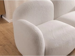 Divano angolare color crema (con penisola a destra/con chaise lounge) con rivestimento in bouclé Orbit – Ropez