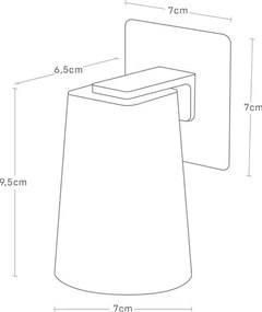 Porta dispenser per sapone bianco autoportante in plastica con tazza Film Hook - YAMAZAKI