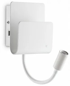 Ideal Lux -  Probe AP2   - Lampada a parete con luce letture e carica USB