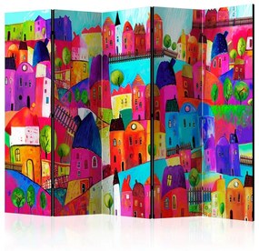 Paravento Rainbowhued town II [Room Dividers]