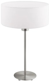 Eglo - Lampada da tavolo LED TUNJA 1xE27/60W/230V 38,5 cm cromo opaco/bianco