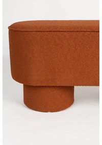 Panchina color mattone con rivestimento in bouclé Marcos – White Label