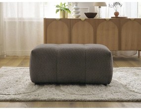 Poggiapiedi marrone con rivestimento in bouclé Roxelane – Bobochic Paris